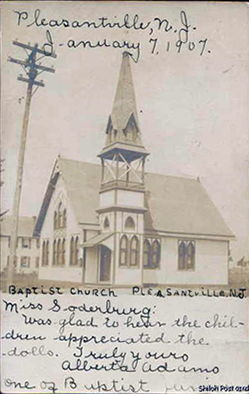 Pleasantville The Baptist Church 1907 Pleasantville Old